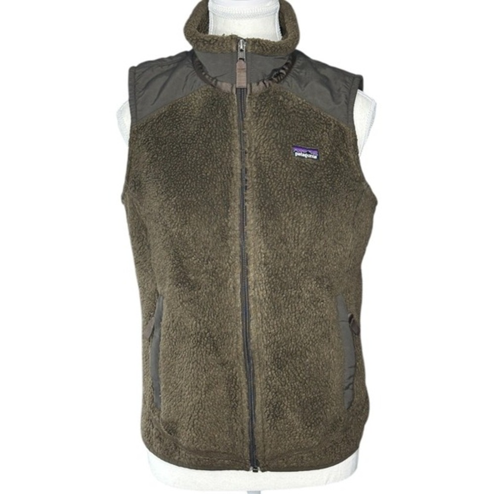 Patagonia Y2K Retro X High Pile Full Zip Fleece Vest‎ Brown Women's Size Medium